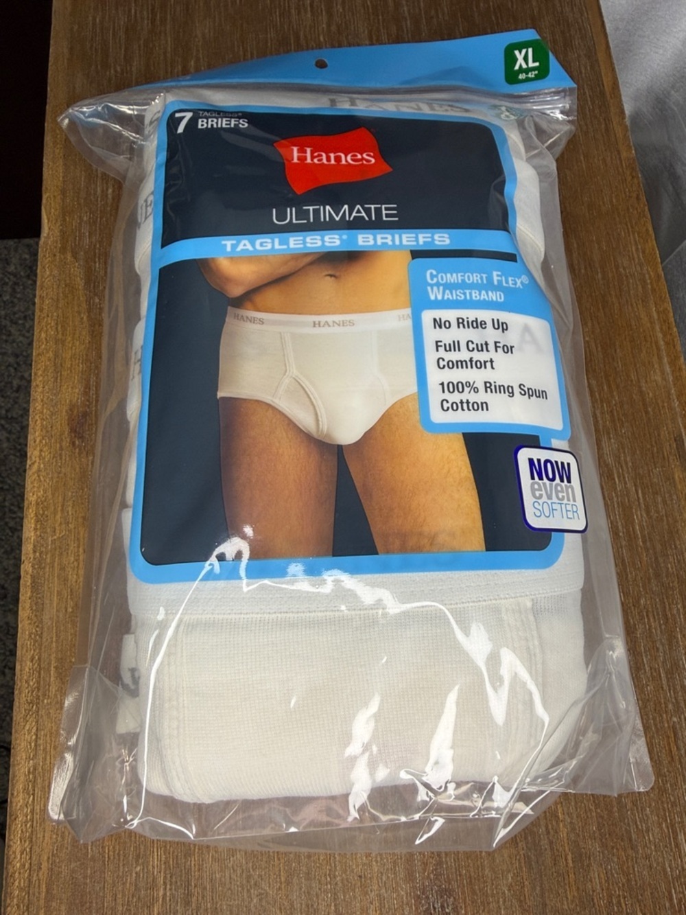 Hanes Ultimate Tagless Briefs Comfort Flex Cotton Whitey Tighties Mens XL 40-42”
